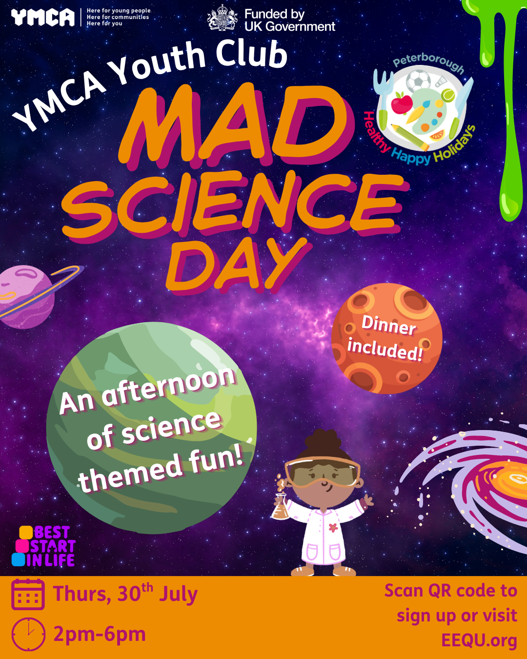 YMCA Peterborough: HAF Mad Science Day block mentored by YMCA Trinity