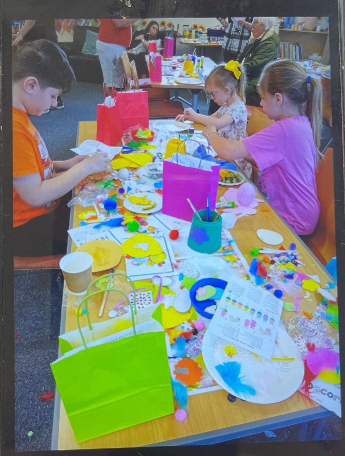Easter Crafts block mentored by Havercroft Family Hub