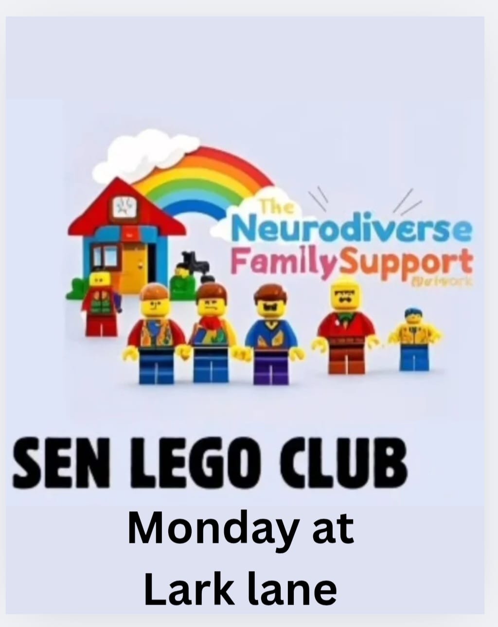 SEN Lego club at lark lane block mentored by The neurodiverse family support network CIC
