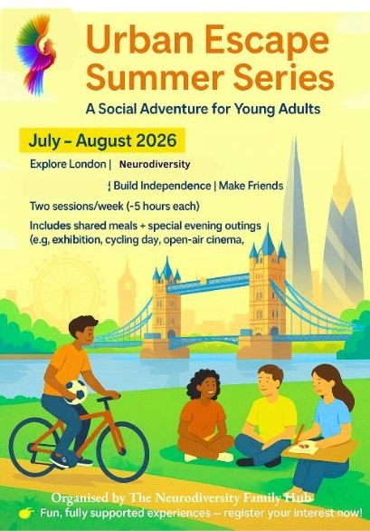 Urban Escape - 16/25y/o Neurodiverse block mentored by The Neurodiversity Family Hub