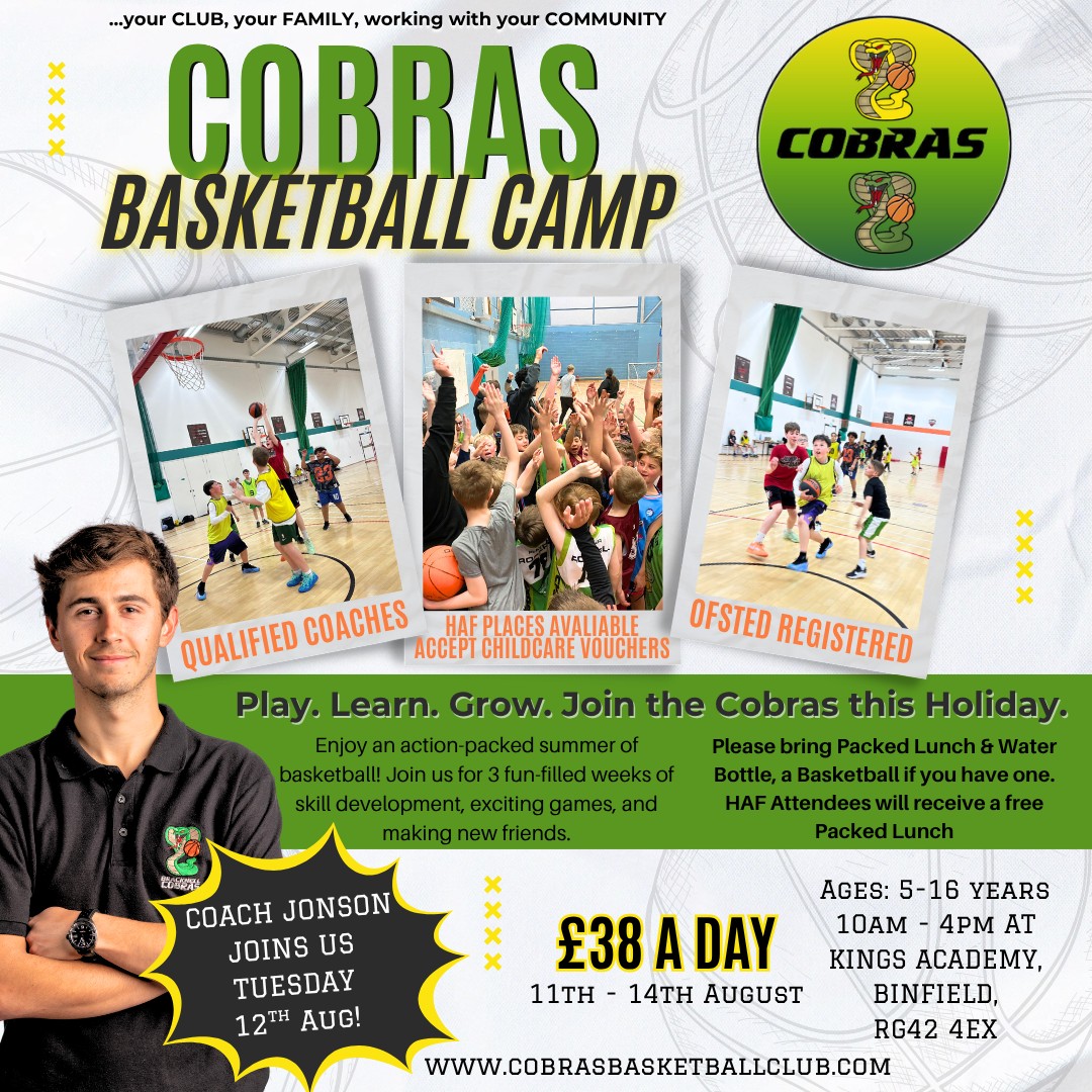 Cobras Summer Basketball Camp 2025 block mentored by Cobras Basketball Club