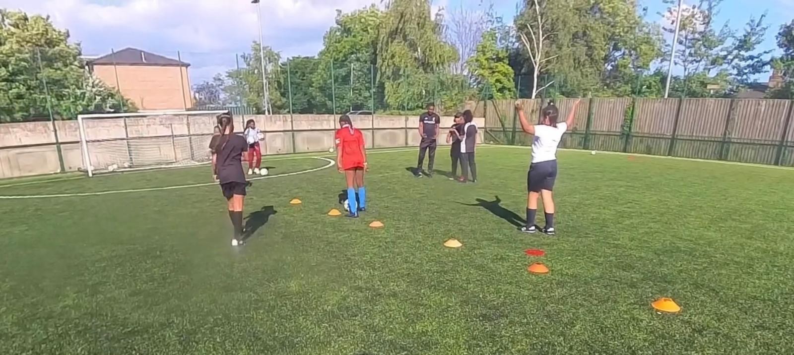 Girls Only Football with BiG block mentored by BiG (Besty's Inspirational Guidance) C.I.C.