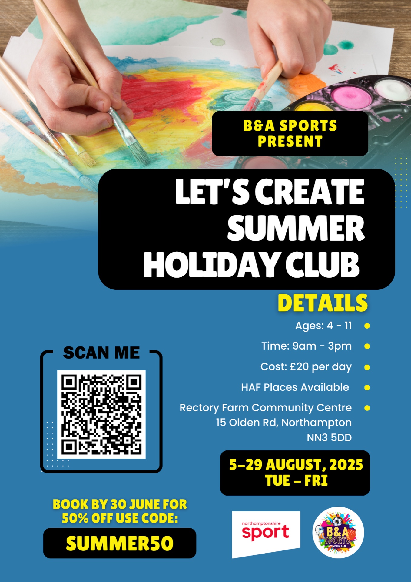 B&A Sports - Let's Create block mentored by Believe and Achieve Sports