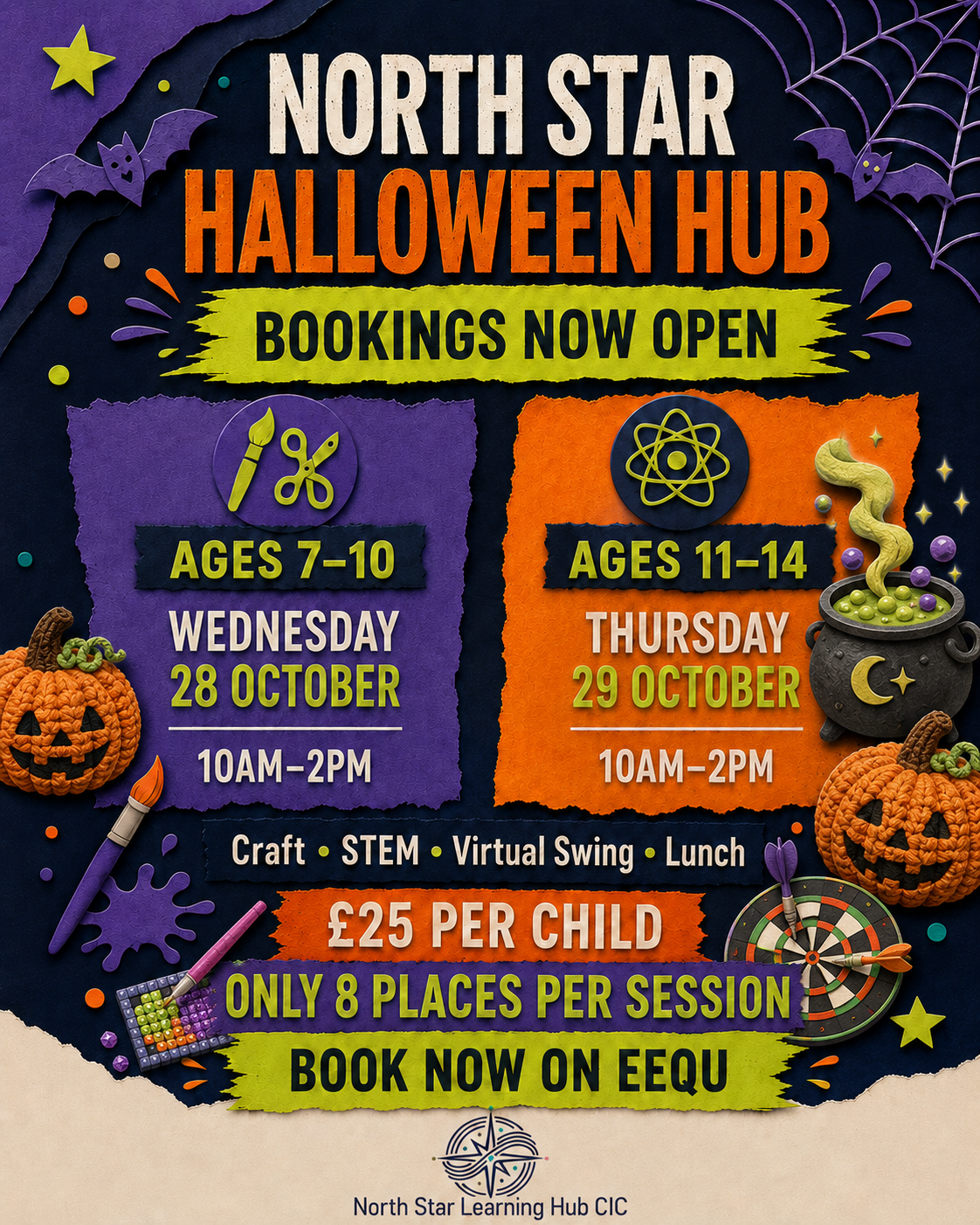 Halloween Half-Term Sessions block mentored by North Star Learning Hub CIC