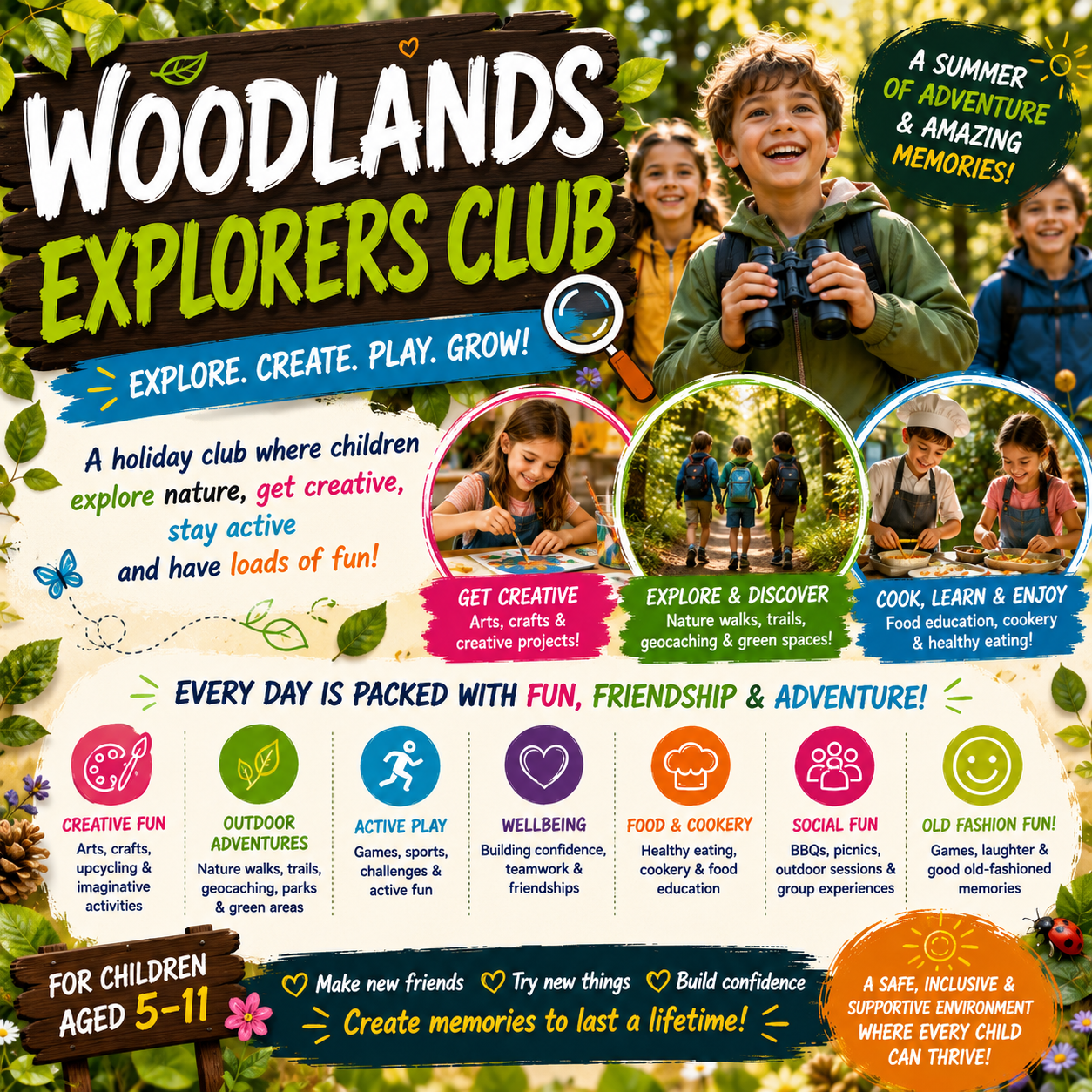 Amber Button - Woodlands Explorers Club block mentored by AMBER BUTTON COMMUNITY CIC