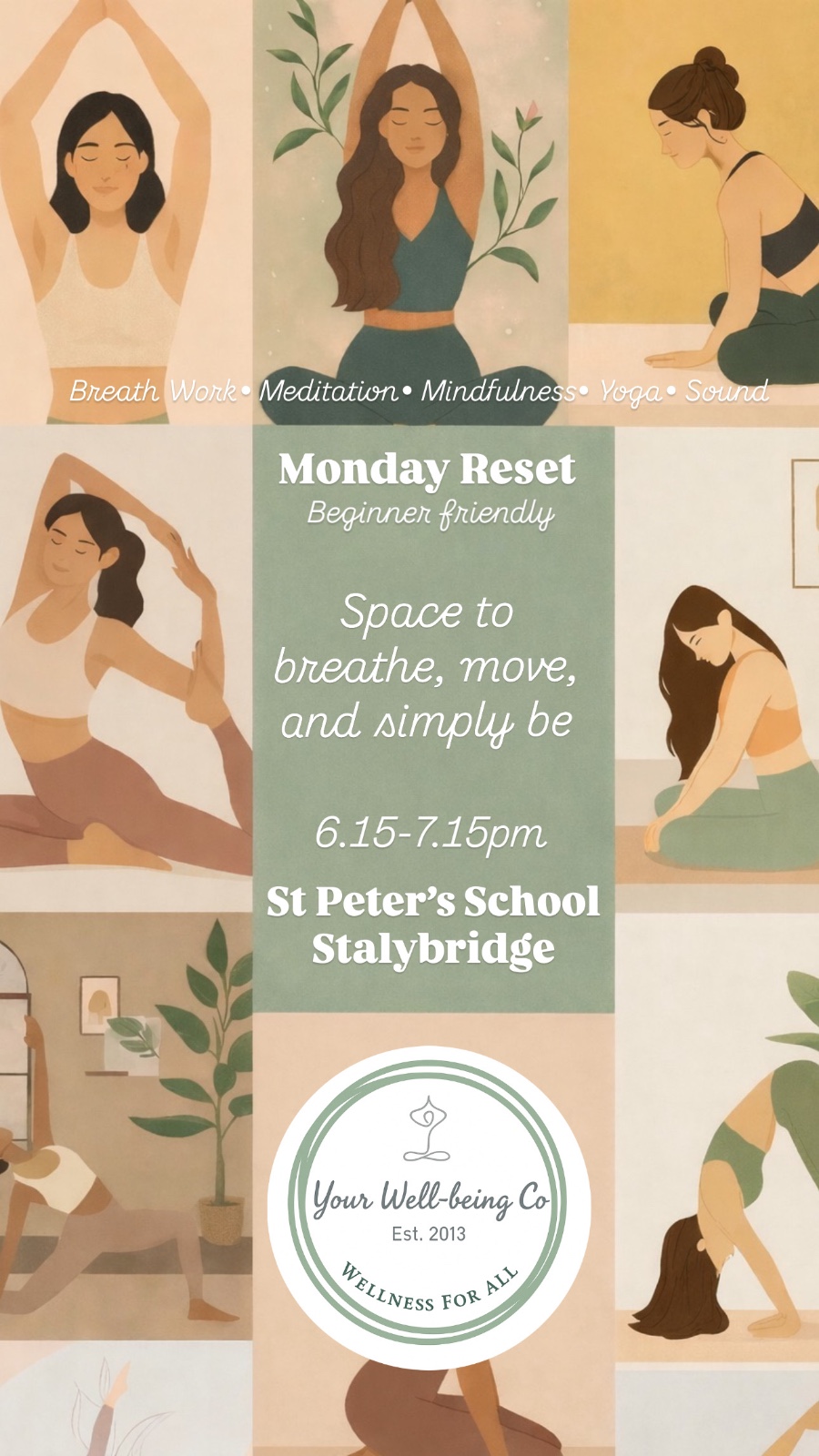 Your Monday Reset block mentored by Your Well-being Company