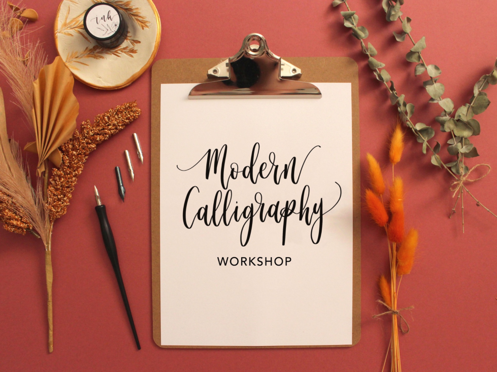 Beginner's Modern Calligraphy Workshop block mentored by Alina Snepste