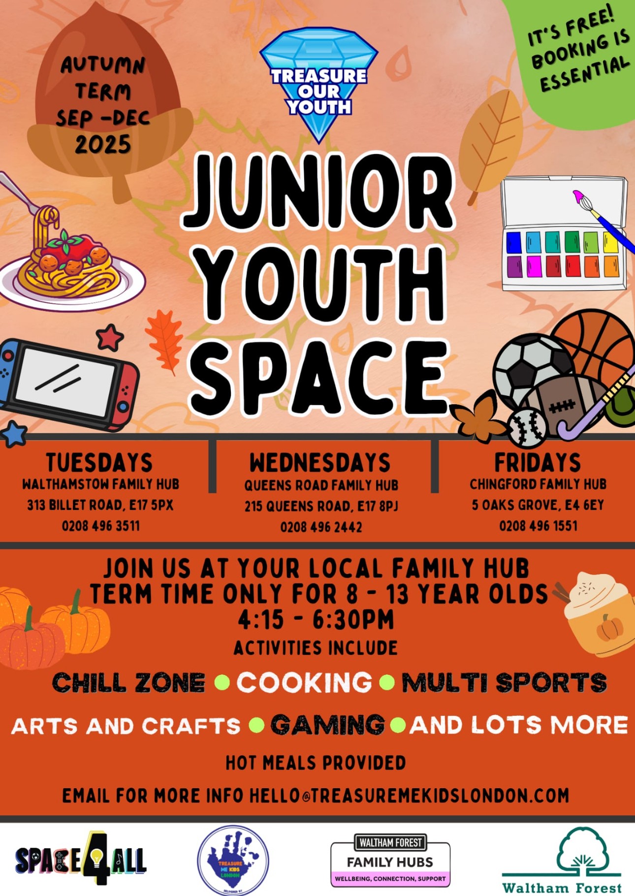 Junior Youth Space - Chingford Hub block mentored by Treasure Me Kids London