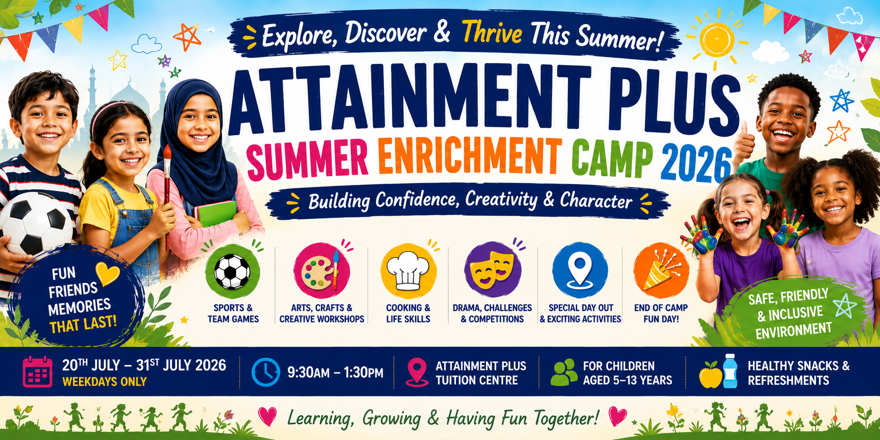 Attainment Plus Summer Camp 2026 block mentored by Attainment Plus Summer Camp