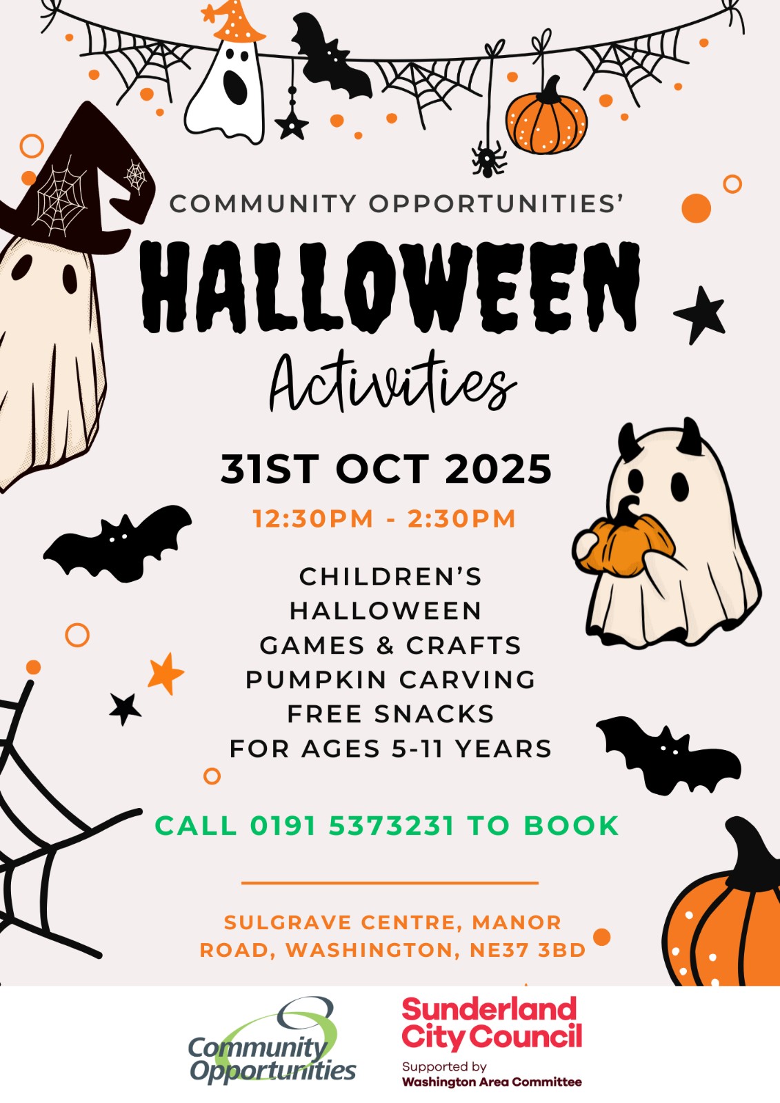 Halloween Session @ The Sulgrave Centre block mentored by Community Opportunities