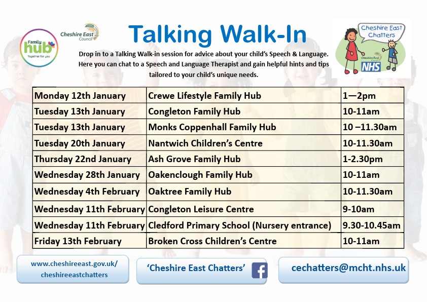 Talking Walk-In block mentored by Monks Coppenhall Family Hub
