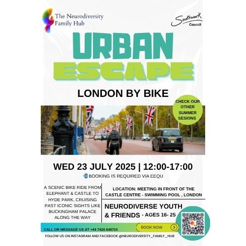 London Bike Ride 23/07/25 block mentored by The Neurodiversity Family Hub