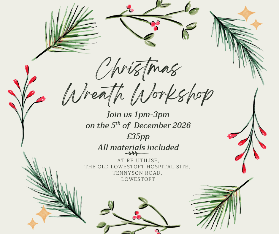 Make Your Own Festive Wreath Workshop block mentored by Re-Utilise CIC